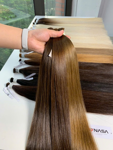 Extensions de cheveux naturels vierges vietnamiens Genius Weft Premium, 100g, prix de gros, toutes couleurs, 60 cm - Product Image 3