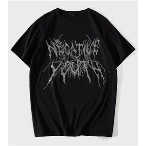 เสื้อยืดผู้ชายแบบใหม่ ดีไซน์หรูหราประดับเพชรเทียม ผ้าฝ้าย 100% ทรงโอเวอร์ไซส์ แขนสั้น รับสั่งตัดไซส์ คุณภาพสูง - Product Image 1
