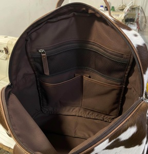 Wholesale Premium Hair-On Leather <b>Backpack</b> Cowhide Travel <b>Laptop</b> Bag Custom Logo Supplier Manufacturer Bulk LHBP-0037 - Product Image 6