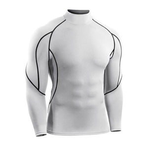 Lightweight Slim Fit Unisex <b>Compression</b> <b>Shirts</b> Short 220g Polyester/Nylon Quick Dry Breathable Eco-Friendly UPF50+ Rash Guard - Product Image 2