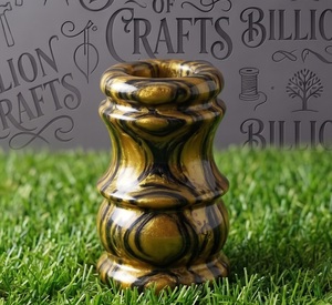 Multicolor <b>Resin</b> <b>Epoxy</b> Shaving Brush Handle Textured Handmade Premium Grooming Component - Product Image 3