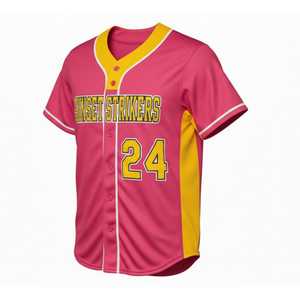 Camiseta de Béisbol y Sóftbol con Nombre y Logotipo, Ropa Deportiva Suave y Cómoda para Jugadores y Aficionados, Transpirable, Personalizada, Cuello en V, Poliéster/Algodón - Product Image 1