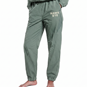 Women Oversized Trendy Sage Green Nylon Tracksuit <b>Set</b> Full Zip Jacket Pants Breathable Streetwear Sportswear Two Piece - Product Image 3