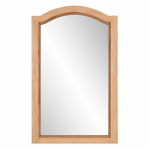 Miroir rectangulaire arrondi en bois massif au design moderne, miroir de corps entier en bois, au prix le plus bas - Product Image 3
