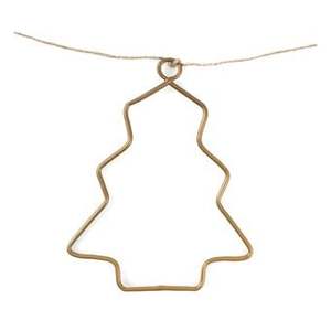 Ornement de Noël suspendu en forme d'arbre doré de haute qualité pour la décoration de Noël - Product Image 1