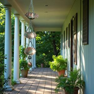 Chaîne de pluie décorative en métal en forme de fleur vintage pour jardin, chaîne de drainage d'eau suspendue pour extérieur, déversoir d'eau de pluie et décoration classique pour patio et maison - Product Image 6