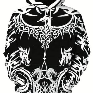 Vente en gros de sweats à capuche personnalisés, style streetwear rétro, coupe ample et décontractée, couleur unie, grande taille, effet délavé, unisexe - Product Image 4