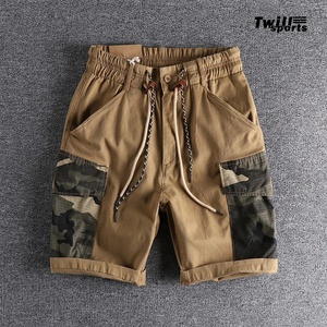 Pantalones Cortos Cargo Casuales de Camuflaje para Hombre, Transpirables, de Algodón, para Gimnasio, Deportivos, con Cintura Elástica, 220g, Múltiples Bolsillos, Venta al Por Mayor - Product Image 5
