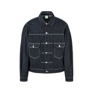 Wholesale Men Denim Jacket Custom Solid Color <b>Jeans</b> Jacket High Quality Pakistan Manufacturer Export - Product Image 1