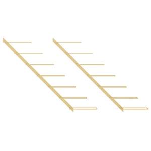Portabottiglie da Parete in Metallo Dorato per 7 Bottiglie Set di 2 Pezzi - Product Image 4