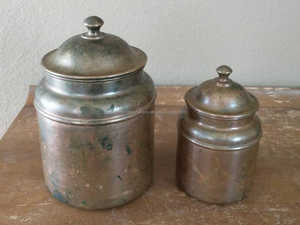 <b>Stainless</b> <b>Steel</b> Spice Storage <b>Container</b> Set with Antique Design Perfect for Decorative Tabletop Home Storage and Organization - Product Image 2