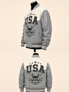 Veste de style universitaire unisexe en laine 100% brodée, design unique, qualité supérieure, respirante, doublée de coton, mode streetwear d'hiver - Product Image 3