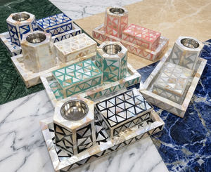 ชุดเครื่องหอมมุกเปลือกหอยแบบอาหรับ ของขวัญสำหรับคุณแม่ พร้อมขวดใส่บุหูร์  แบบสั่งทำพิเศษ - Product Image 1