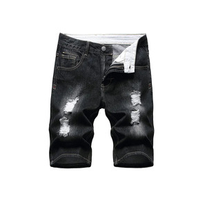 Shorts en jean polyester légers et extensibles, taille haute, avec cordon de serrage, confortables pour l'été, fabrication OEM ODM - Product Image 1