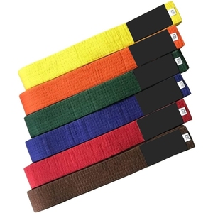 Professional High Quality Karate <b>Belt</b> New Design Unisex Hot Sale Front Logo Customizable Colors Pattern Karate <b>Belt</b> OEM Service - Product Image 2