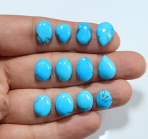 Arizona Turquoise Cabochon Natural Blue Turquoise Mix Shape Loose Gemstones for Jewelry Making - Product Image 2
