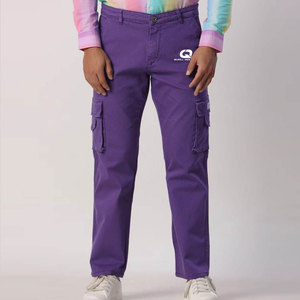 Pantalones Cargo Rectos para Hombre, Personalizados OEM ODM, de Venta Caliente, con Tela de Algodón, Cierre de Botones y Bolsillos Laterales, Ropa Casual, MOQ Bajo - Product Image 1