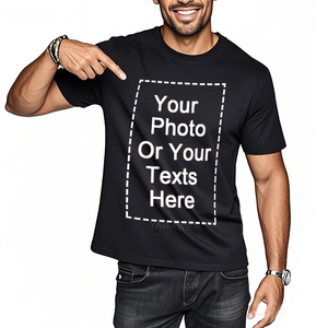 Men's Black Short Sleeve O-Neck T-<b>Shirt</b> <b>100</b>% Cotton Regular Fit Casual Jersey Knitted Photo Print Design - Product Image 1