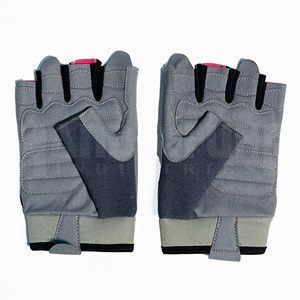 Guantes Deportivos de Medio Dedo con Agarre para las Manos, Correa Ajustable para la Muñeca, Antideslizantes, de PU, Unisex, para Levantamiento de Pesas y Entrenamiento en el Gimnasio - Product Image 3