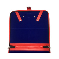 Tas Apron Masonik Royal Arch Chapter dari Kulit PU Merah, Tas Regalia untuk MM WM Provincial dengan Logo Kustom