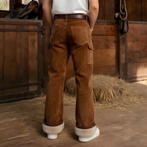 Pantalon en cuir pour homme avec logo personnalisé, nouveau design, best-seller, vêtements décontractés, couleur unie, pantalon en cuir pour homme avec votre propre logo - Product Image 2