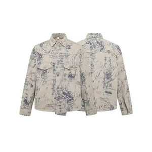 Veste en jean pour homme personnalisée en gros, en coton épais délavé, style streetwear décontracté, usine OEM, séchage rapide, écologique et respirante - Product Image 6