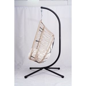 Sedia Sospesa a Forma di Uovo per Interni/Esterni, Altalena da Patio, Amaca Durevole per una Seduta Confortevole - Product Image 3