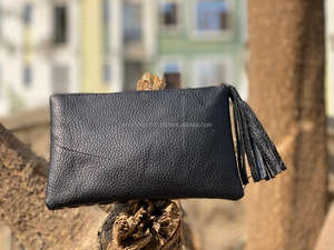 Nuevo pelo hecho a mano Real en la piel con estampado de animales, bolsa de borlas de cuero, tarjeteros ATM de cuero de piel personalizados únicos, carteras - Product Image 4