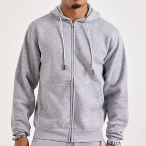 Sudadera con capucha gris de primera calidad para hombre, corte regular, algodón French Terry, informal, para uso diario y al aire libre, unisex. - Product Image 1