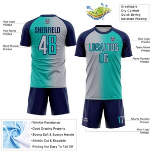Camiseta de fútbol sublimada negra con logo personalizado, patrón geométrico, absorción de humedad, camiseta impresa con el nombre del equipo para hombre - Product Image 3