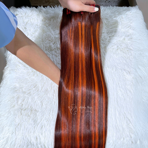 Venta al por mayor Gran oferta extensiones de cabello humano hueso naranja sedoso recto precio más barato vendedores de pelucas de cabello encaje Full HD sin pegamento - Product Image 2