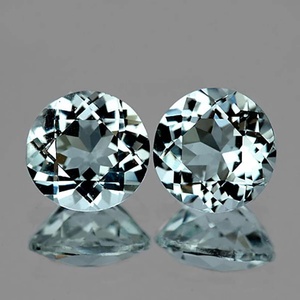 Aigue-marine bleu ciel naturel, pierre précieuse ronde extraite de la terre, qualité supérieure, certifiée GIA, grade AAA+, vente en gros - Product Image 1