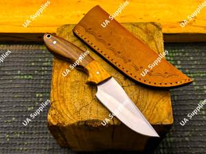 Cuchillo de Caza y Camping UA Supplies de 8 Pulgadas, Hoja Fija de Acero Inoxidable Hecha a Mano, Punta Caída, Mango Ergonómico de Madera de Palisandro - Product Image 6