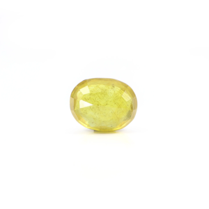 Yellow Sapphire 3.4 Carat Oval Cut Loose Gemstone for Fine Jewelry - Product Image 2