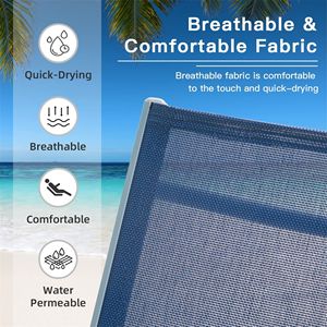 Set di 2 Sedie Reclinabili da Esterno con Schienale Regolabile e Cuscino Rimovibile, Lettini da Spiaggia per Interni/Esterni - Product Image 2