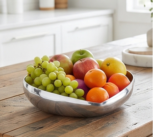Cuenco en forma de corazón de plata y oro de primera calidad, elegante centro de mesa hecho a mano para decoración de comedor en hogares modernos. - Product Image 6
