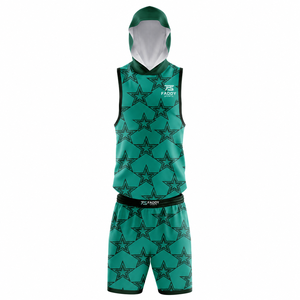 Tenue de football 7v7 personnalisée par sublimation : Maillot à capuche sans manches et short à séchage rapide pour l'entraînement des équipes de flag football jeunesse - Product Image 1