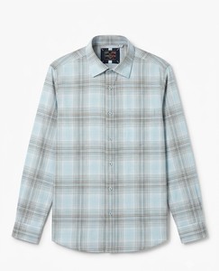 Enovate Men's Double Breasted Plaid Cotton Woven Casual Shirt Full Sleeve Turn-<b>down</b> Collar Breathable Summer Wear - Product Image 4