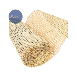 สินค้าขายดี แผ่นหวายธรรมชาติพรีเมียม ลายบัวสีน้ำเงิน แบบสี่เหลี่ยม - Product Image 1