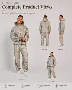 Custom logo Men's <b>Camouflage</b> <b>Tracksuit</b> Hoodie Elastic Waist Joggers Full Sleeve Casual Winter Waterproof 2 1 Breathable Comfort - Product Image 2