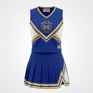 Micah Corporation OEM Service Custom Children Girls Cheerleading Uniform Kits MODAL 280g Sublimated Heat-Transfer Printed Needle - Product Image 1