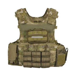 Gilet de paintball respirant en polyester/nylon de haute qualité avec coutures soudées, équipement tactique de protection réglable pour l'entraînement en extérieur - Product Image 1