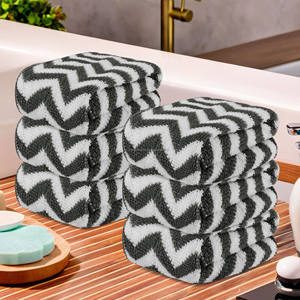 ผ้าเช็ดมือผ้าฝ้ายพิมพ์ลายซิกแซกสำหรับผู้ใหญ่สำหรับล้างหน้าใช้ในบ้านซึมซับเร็ว2025 100% ใหม่ - Product Image 2