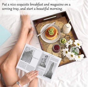 Juego de Tres Bandejas de Madera MDF de Alta Calidad con Recubrimiento de Esmalte Suave, Diseño Rectangular para Uso en Ceremonias - Product Image 2