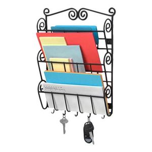 Universal Metal Key Holder With Decorative Hanging <b>Hooks</b> For Organizing Home Office Garage And Apartment Keys - Product Image 1