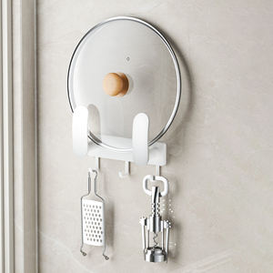 Étagère de rangement de cuisine en fer de qualité supérieure, support mural à double niveau, organisateur multifonctionnel, design moderne et gain de place - Product Image 3
