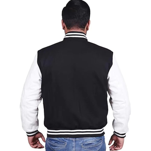 แจ็คเก็ตวาร์ซิตี้เท่ๆ สไตล์สตรีทแวร์ลำลองสำหรับผู้ชาย ปี 2026 แจ็คเก็ตหนังวาร์ซิตี้ แจ็คเก็ตบอมเบอร์มหาวิทยาลัยสำหรับผู้ชาย - Product Image 6