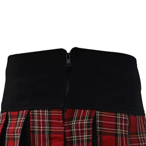 Kilt utilitaire professionnel unisexe en laine écossaise verte moderne, respirant, 100 % coton, effet vieilli, coupe régulière - Product Image 3
