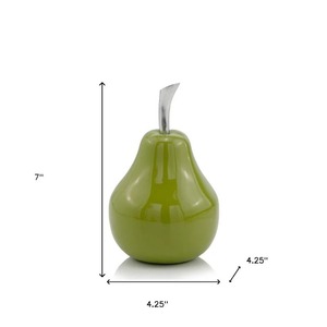 Escultura de Pera Verde Hecha a Mano, Decoración Contemporánea para Mesa, Figura Artística para Sala de Estar - Product Image 4