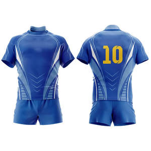 Ropa Deportiva de Primera Calidad, Transpirable, Talla Grande, Uniforme de Rugby de Manga Corta, Poliéster/Algodón para Adultos - Product Image 4